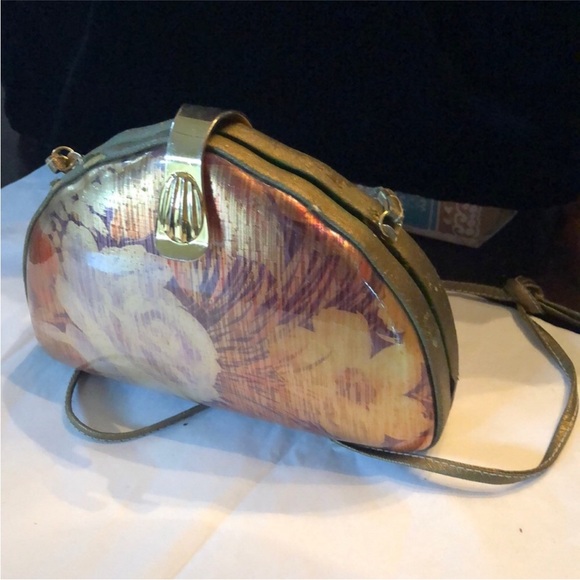 ELKA Hardcase clamshell shoulder strap evening bag clutch - Picture 1 of 15